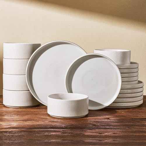 Stoneware Dinnerware Sets (24 Count)