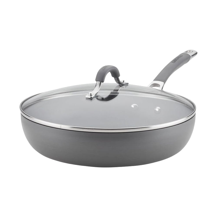 Radiance Hard Anodized Nonstick Deep Frying Pan with Lid