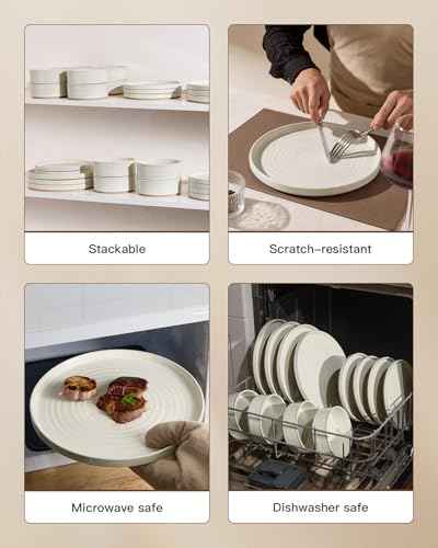 Stoneware Dinnerware Sets (24 Count)