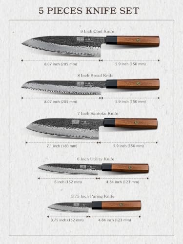 5 Pieces Knife Set