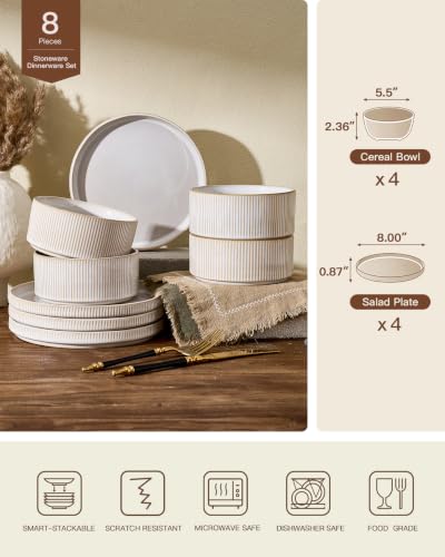 Ceramic Dinnerware Sets for 4 (8 Count)
