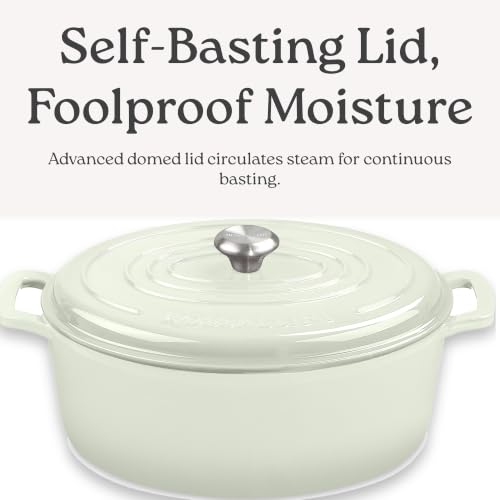 Signature Enameled Cast Iron Oval Dutch Oven