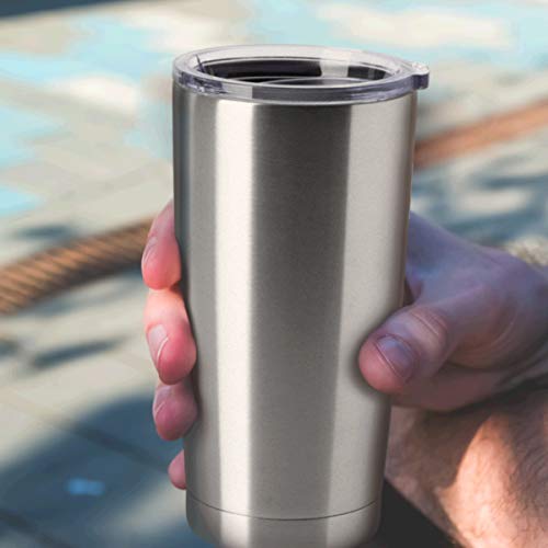 20oz Stainless Steel Tumblers Bulk (Stainless Steel-A / 4 Count (Pack of 1))