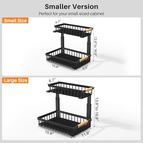 Under Sink Organizer (Small-1-Pack / Black)