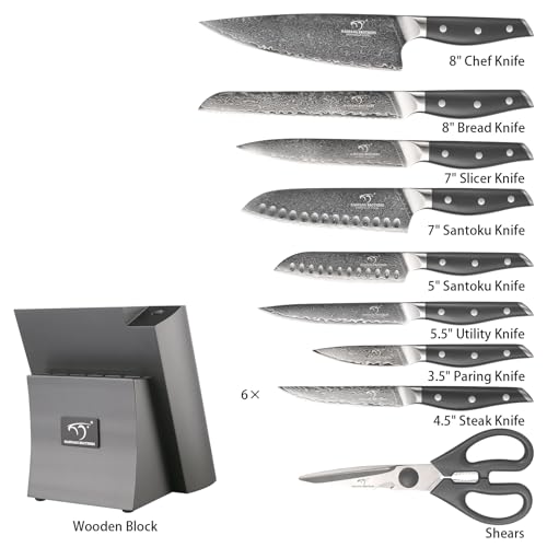 16 Piece Damascus Kitchen Knife Set (16 Count)
