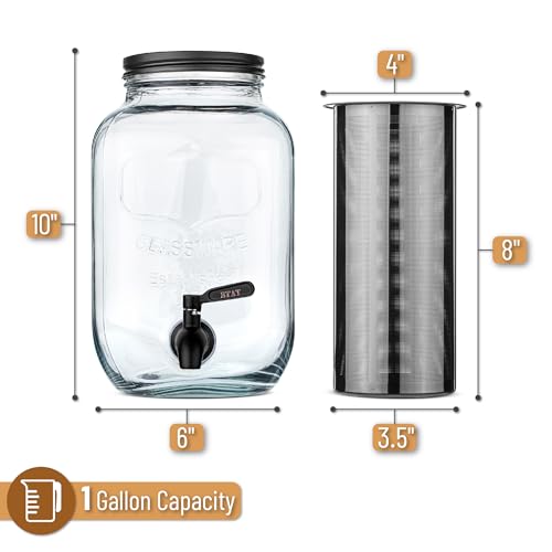 BTaT 1 Gallon Cold Brew Coffee Maker (Black)