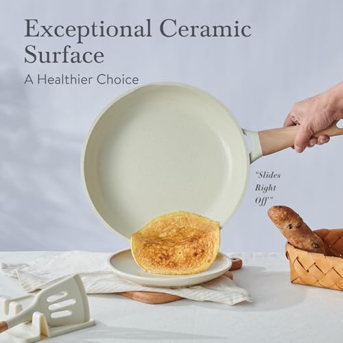 22 Piece Ceramic Cookware Set with Utensils