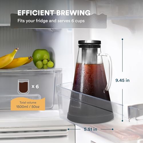 Airtight Cold Brew Coffee Maker with Tea Infuser & Spout 1.5L (51 Ounces)