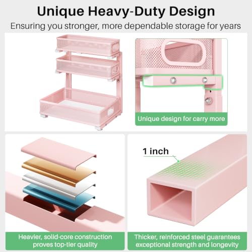 Under Sink Organizer (Pink / 2 Pack)
