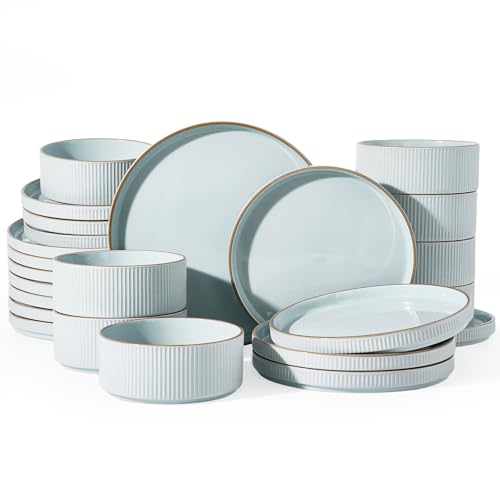 Stoneware Dinnerware Sets for 8 (24 Count)