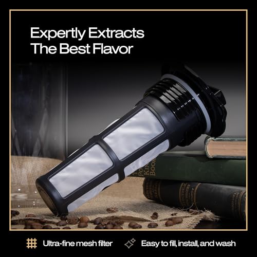 Glass Cold Brew Coffee Maker for Iced Coffee (2 Quart)