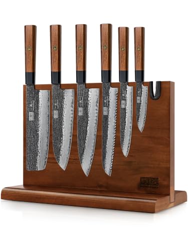 7 Pcs Knife Set with Magnetic Knife Block