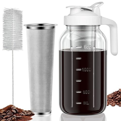 Cold Brew Coffee Maker (64 Ounces / White)