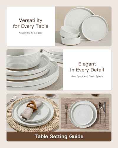 Stoneware Dinnerware Sets (24 Count)