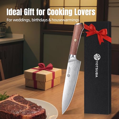 8 Inch Japanese Chef Knife with Full Tang Rosewood Handle