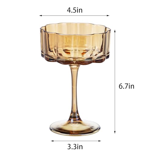 Vintage Champagne Coupes Glass Cute Martini Cocktail Glasses (24 Count)
