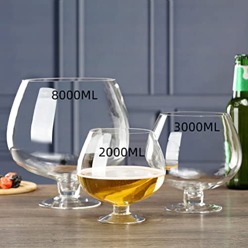 2000ml To 12000ml Super Big Crystal Glass Brandy Glasses Drink Snifters Bar Wine Surprised Drinkware