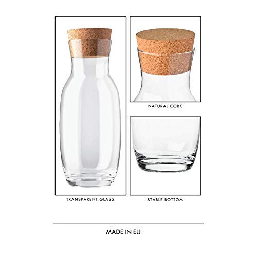 Water Carafe with Cork Stopper
