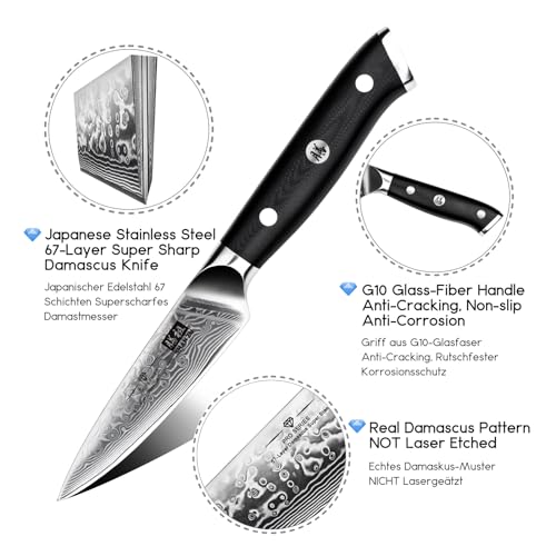 4 In Damascus Paring Knife