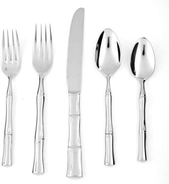 Fortessa Royal Pacific 18/10 Stainless Steel, 40 Piece Flatware Set (Service for 8), Silver