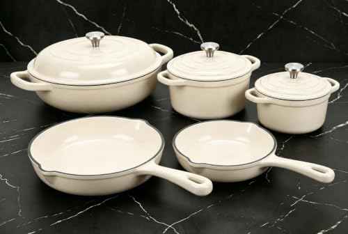 Nonstick Enameled Cast Iron Cookware Set