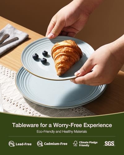Jupiter Plates and Bowls Sets with Rim (12 Count)