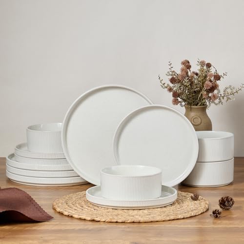 12 Piece Plates and Bowls Sets