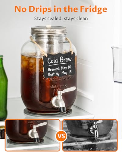 1 Gallon Cold Brew Coffee Maker (1 Gallon - Black)