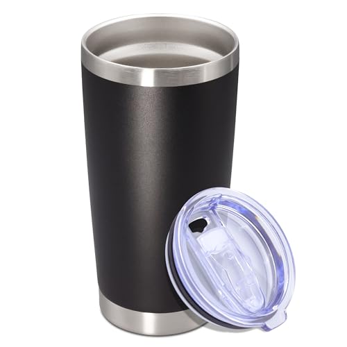 20 oz Tumbler Insulated Tumblers Stainless Steel Coffee Mug (Black)