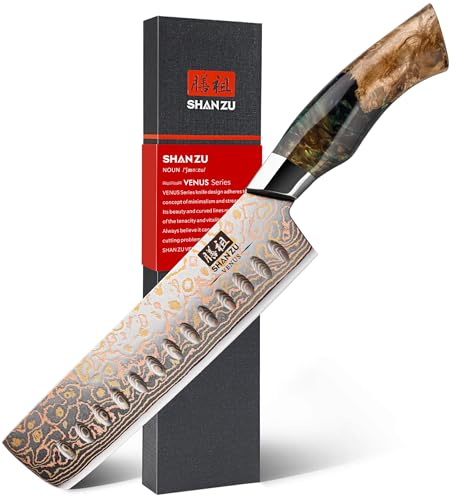 Damascus Nakiri Knife 7 Inch