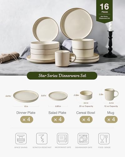 Dinnerware Set with Mugs (16 Count)