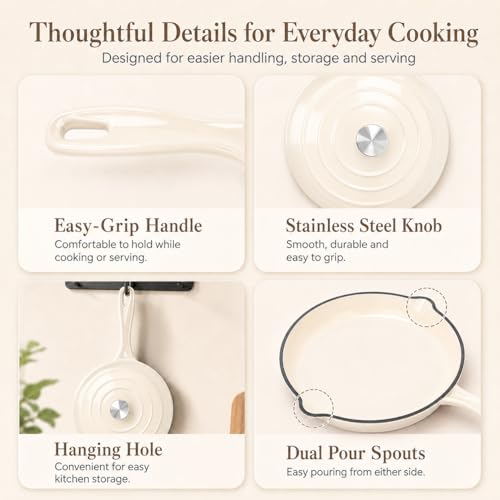 Enameled Cast Iron Cookware Set