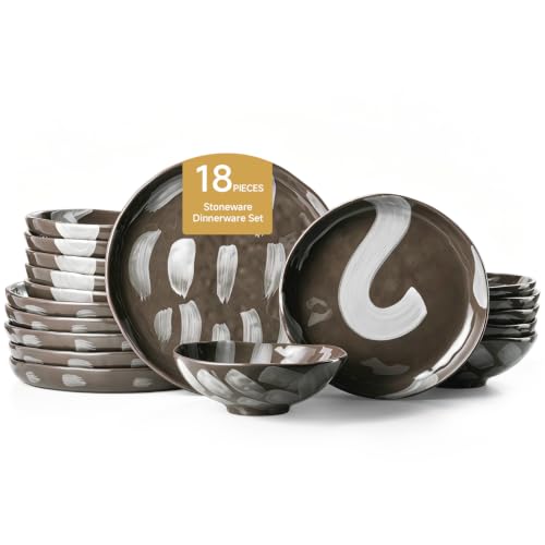 Handcrafted Stoneware Dinnerware Set (Heritage Earth / service for 6)