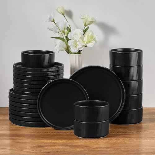 24 Piece Stoneware Dinnerware Sets