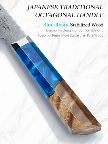 7" Damascus Santoku Knife