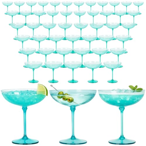 48 Pcs Plastic Coupe Glasses 9 oz Disposable Martini Glasses for Cocktails (48 Count)