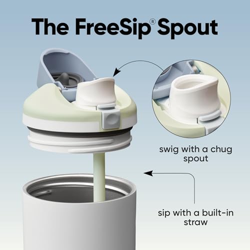 FreeSip Tumbler Stainless Steel Water Bottle 40 oz Iced Breeze (Iced Breeze / 40 Ounces)