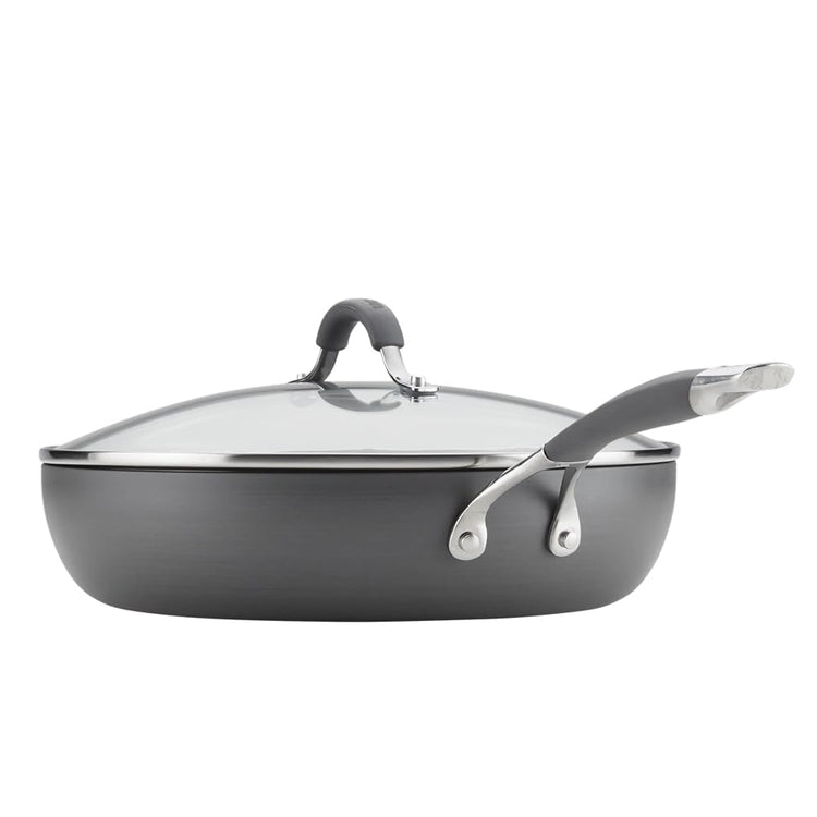 Radiance Hard Anodized Nonstick Deep Frying Pan with Lid