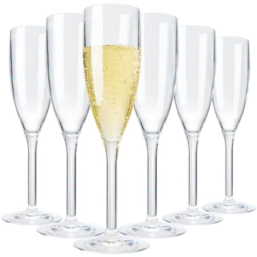 European Style Unbreakable Tritan Acrylic Champagne Flutes Glasses