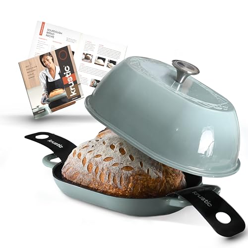 Enameled Cast Iron Dutch Oven for Professional Sourdough Bread Baking