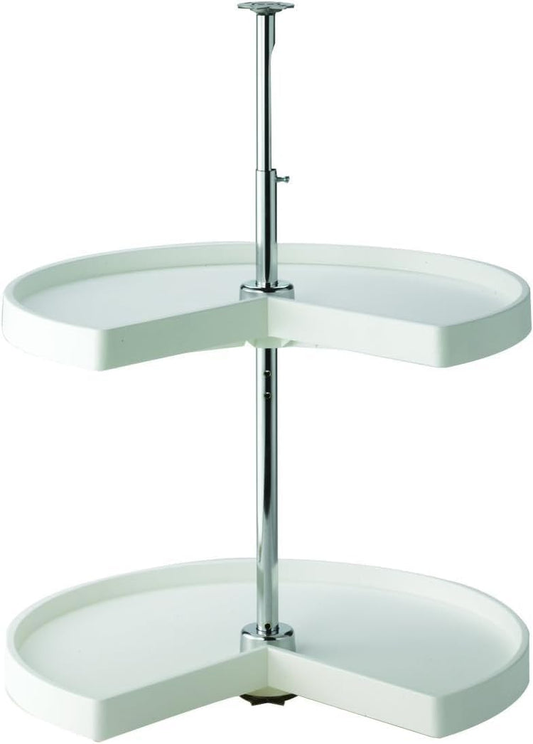KV Lazy Susan Kidney Shaped 2 Polymer Shelves 24"
