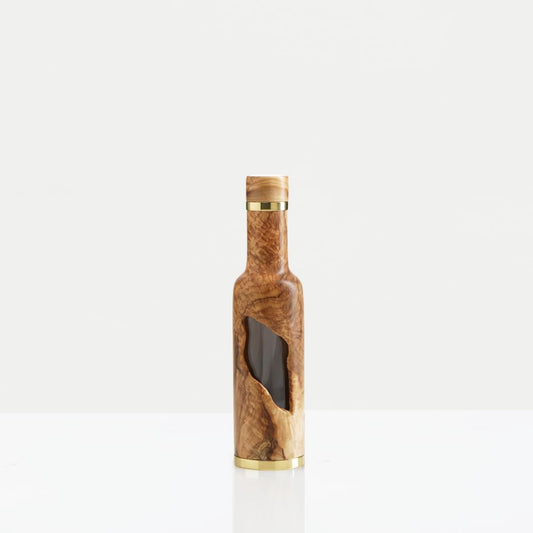 Olive wood bottle