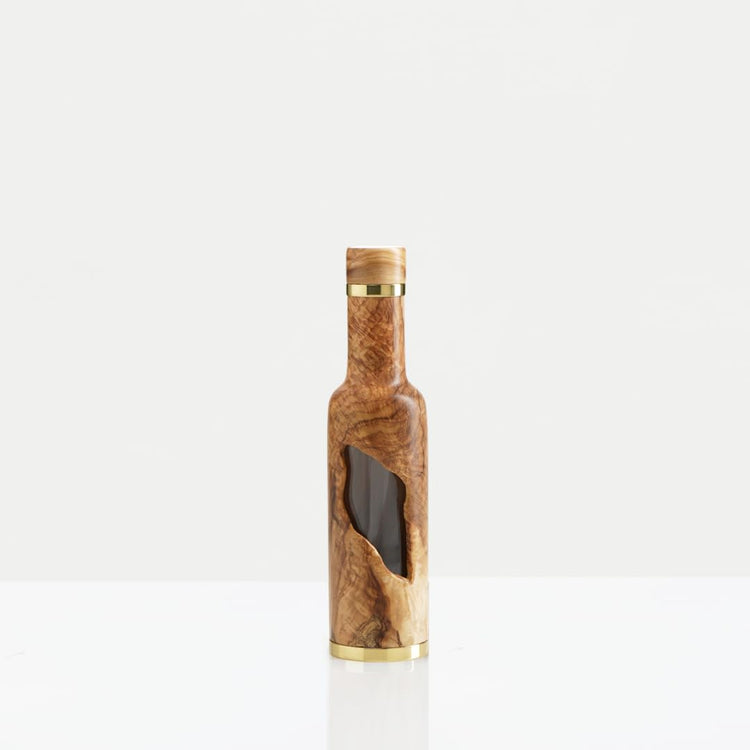 Olive wood bottle