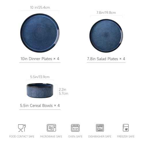 Stoneware Dinnerware Sets for 4 (12 Count)