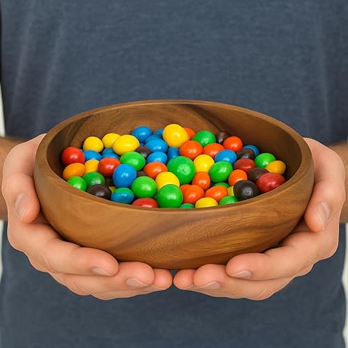 Woodard & Charles Acacia Wood Multipurpose Serving Bowl (8" x 1.5" Set of 1)