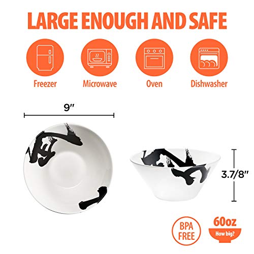 Large Ramen Bowl Set (Samurai White / 9 inch)