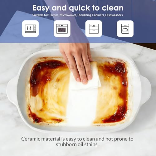 Ceramic Casserole Dish with Lids for Oven (4 Count)