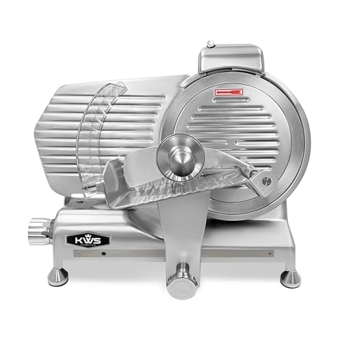 MS 10SL Commercial 320w Electric Meat Slicer 10 (Anodized Silver)