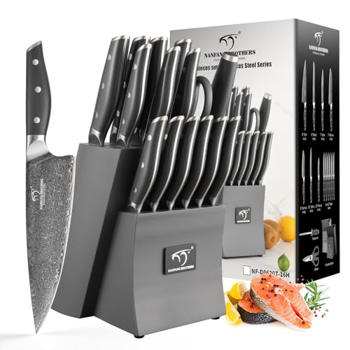 16 Piece Damascus Kitchen Knife Set (16 Count)