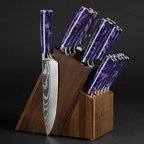 SENKEN 16 Piece Knife Block Set (16 Count)